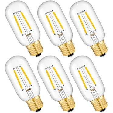 Dimmable T45 Filament Light Bulb E26 Medium Base Lamp 4 Pcs Antique Style Light Bulbs,4 Pack 400LM 6 Watt LED Light Bulb,2700K Warm White Culver Led T45 Vintage Edison LED Bulb 